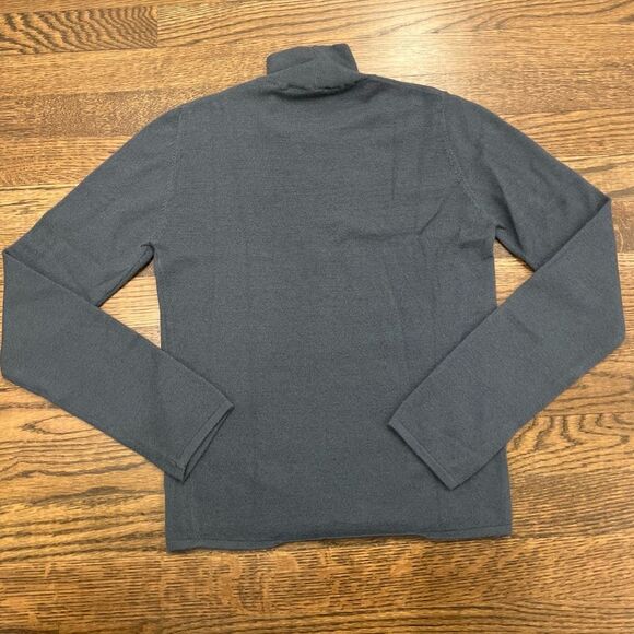 Giorgio Armani Black Label Cashmere Gray Mockneck Sweater Fine-Knit - Picture 7 of 7